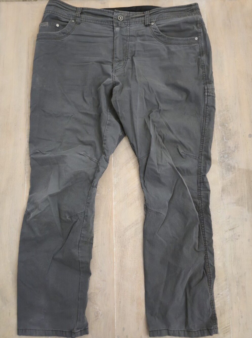Dark Olive Straight-Leg Pants